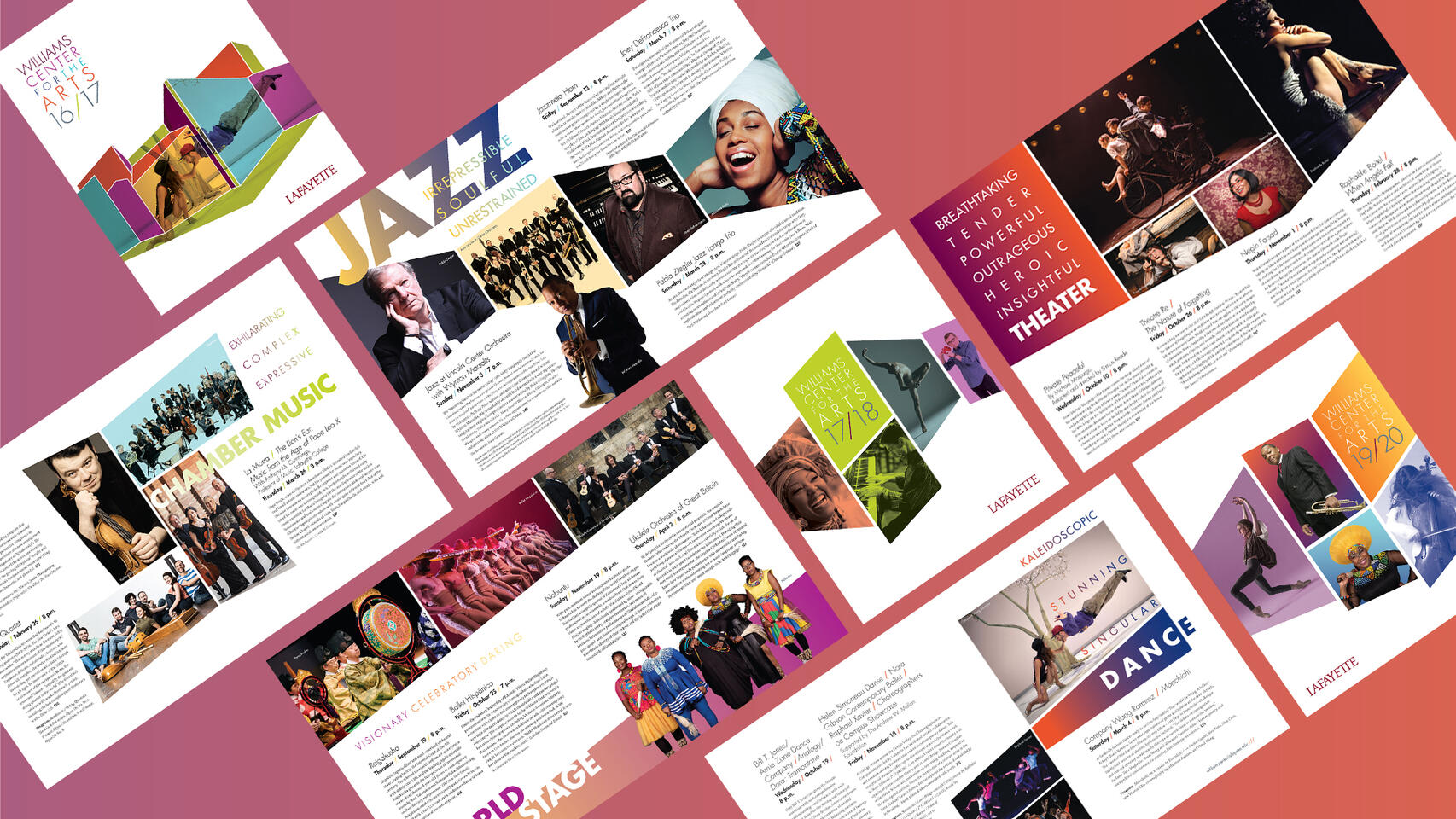 Visual identity and season brochure sample layouts